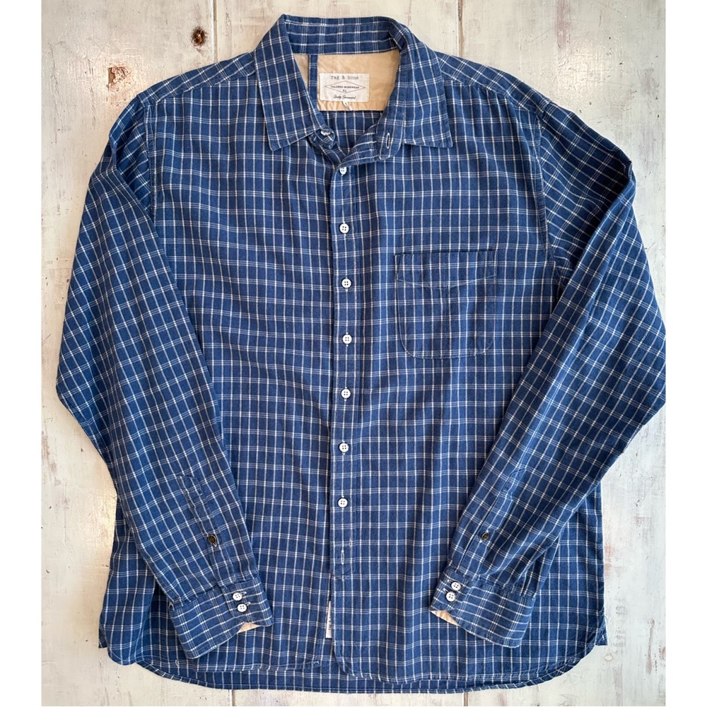 Men’s RAG AND BONE Button Down Sz. XL 100% Cotton - Picture 1 of 5